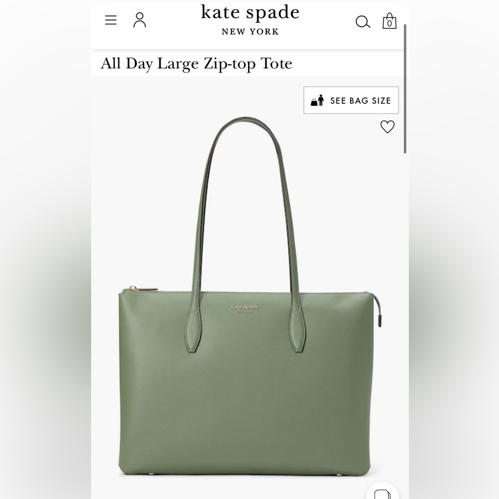 Like new | All day large zip-top tote | Kate Spade ♠️